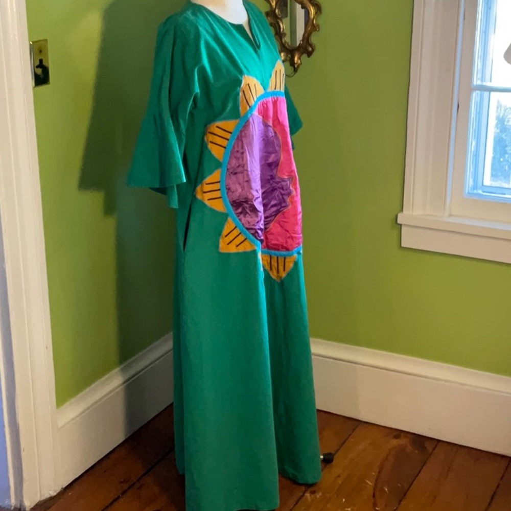 Vintage late 60s Victor Camarena Mexican maxi dress - Picture 2 of 5